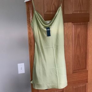 Silk cowl neck dress